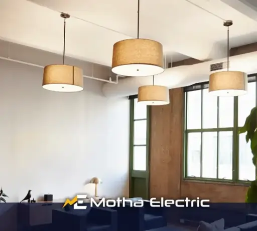 light fixtures installed by an electrician